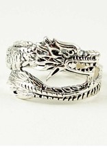 Dragon Wrap Around Sterling Silver Ring Size 9