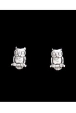 Owl Sterling Silver Stud Earrings