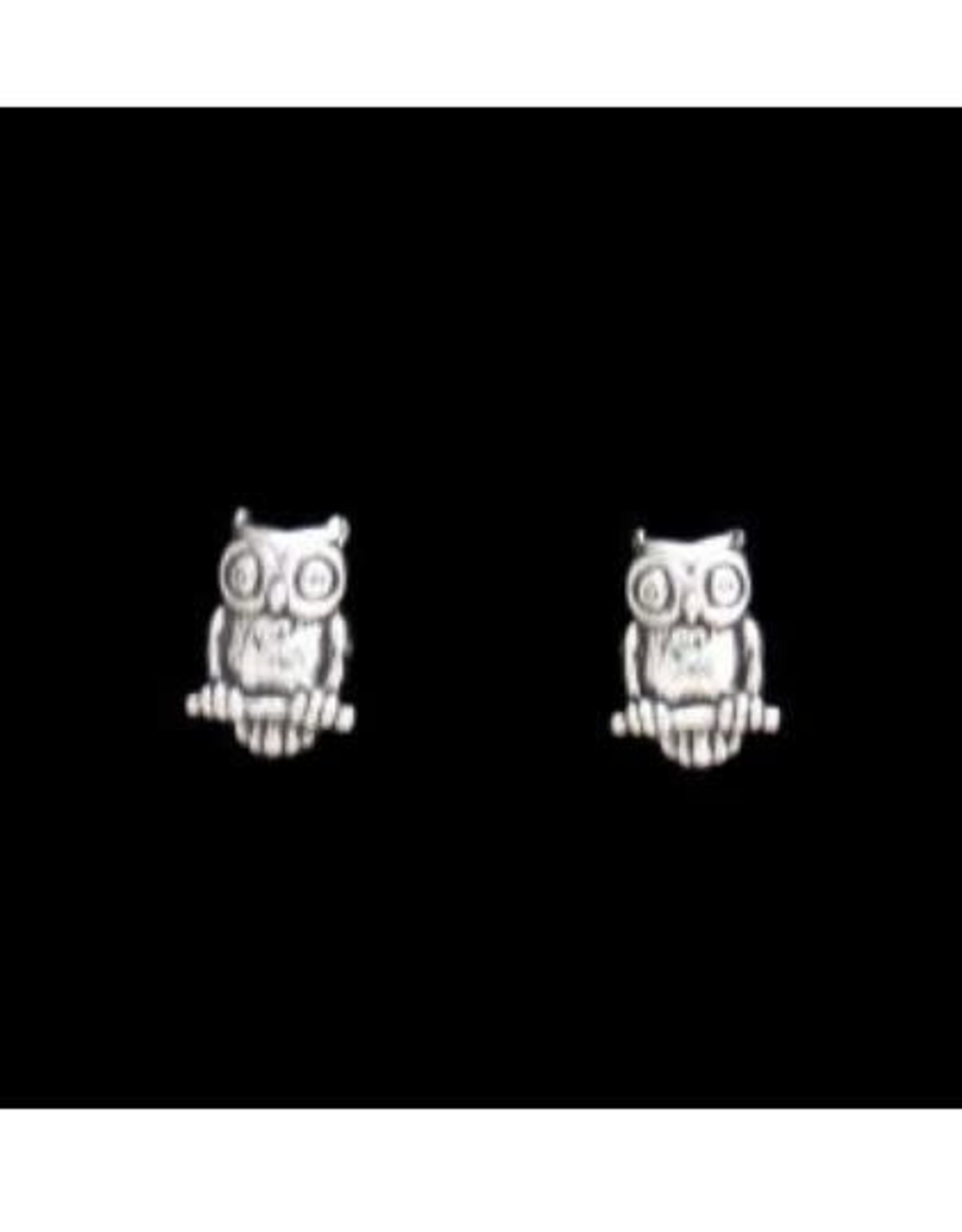 Owl Sterling Silver Stud Earrings