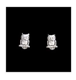 Owl Sterling Silver Stud Earrings