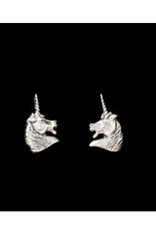 Unicorn Head Sterling Silver Stud Earrings