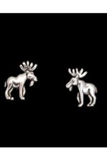 Moose Sterling Silver Stud Earrings