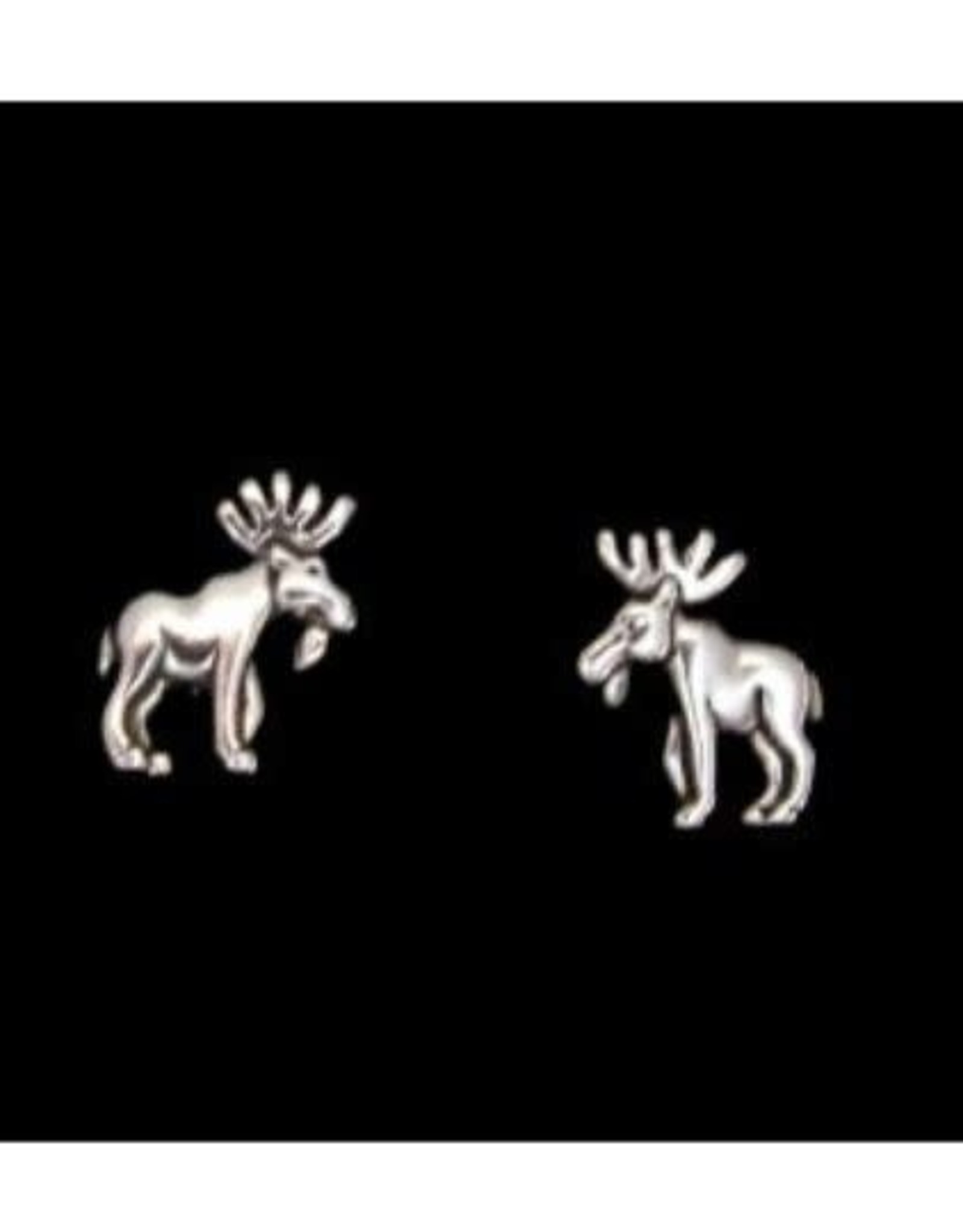 Moose Sterling Silver Stud Earrings