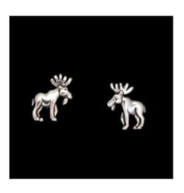 Moose Sterling Silver Stud Earrings