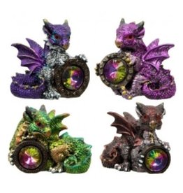 Pacific Trading Baby Dragons with Gem Resin Statue 2"