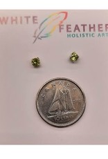 Peridot 3mm Sterling Silver Stud Earrings