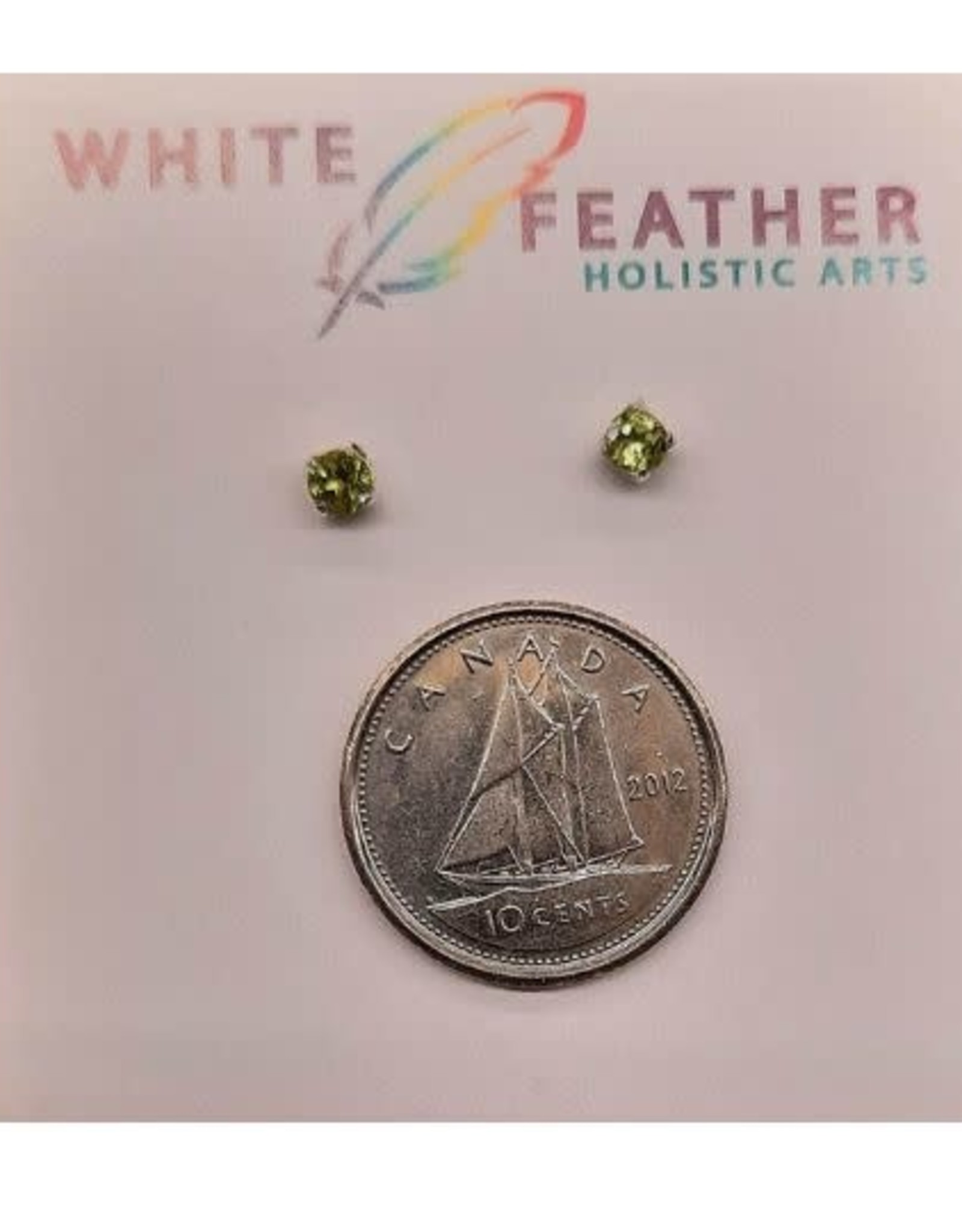 Peridot 3mm Sterling Silver Stud Earrings