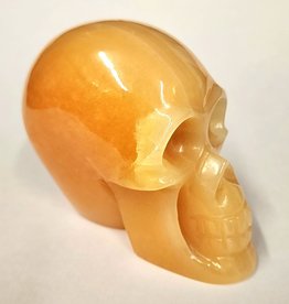 Orange Calcite Skull 6in