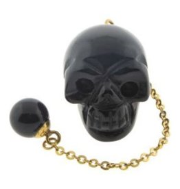 Black Onyx Skull Pendulum