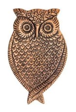 Owl Incense Holder metal  - Copper 5.25" x 3.25"