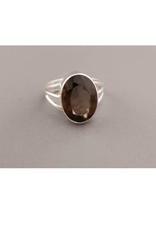 Smoky Quartz Ring A - Size 9 Sterling Silver