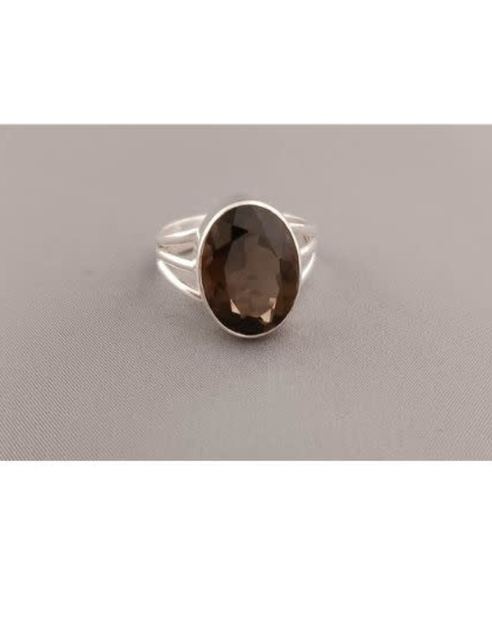 Smoky Quartz Ring A - Size 8 Sterling Silver