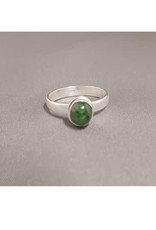 Emerald Ring B - Size 7 Sterling Silver