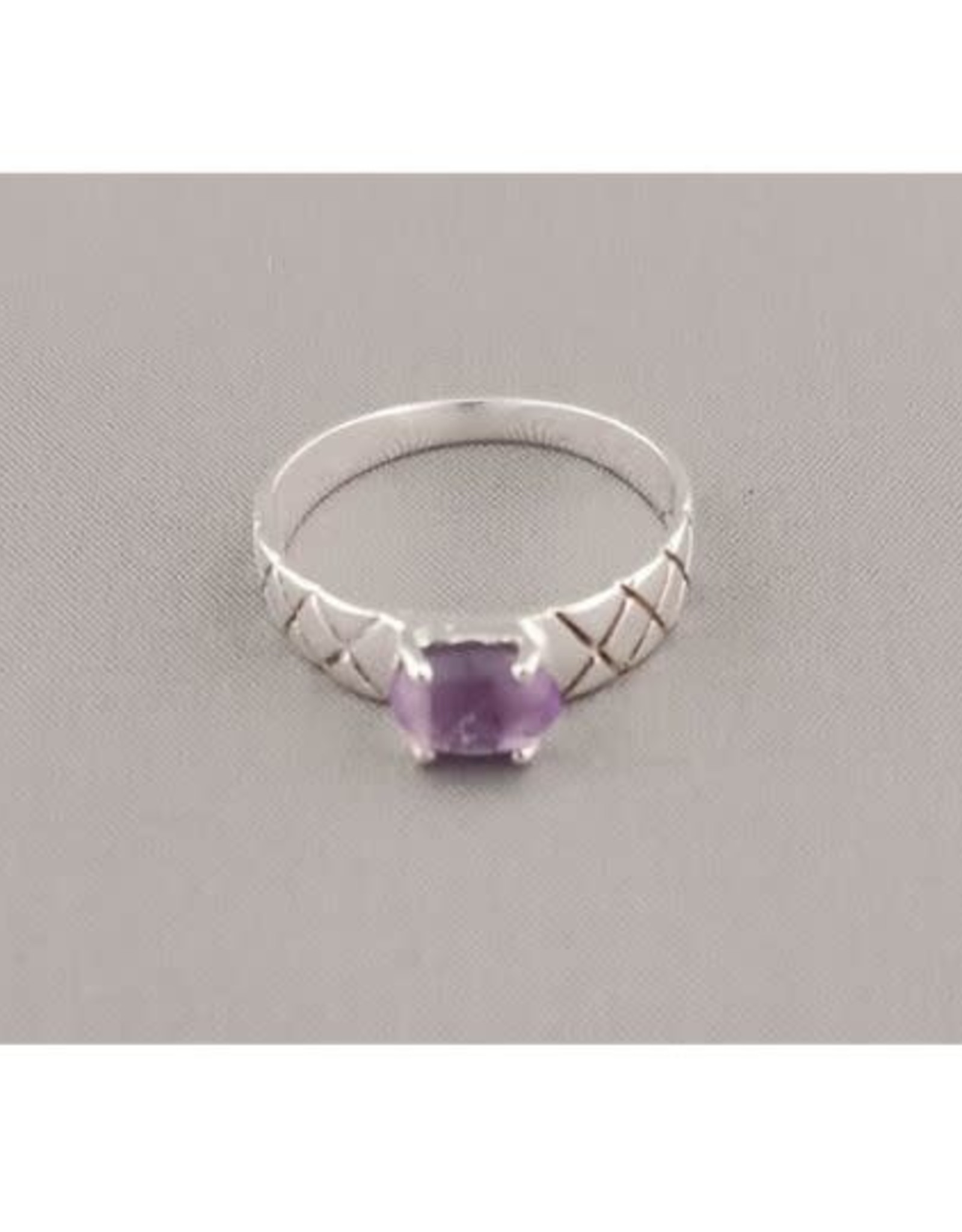 Amethyst Ring G - Size 7 Sterling Silver