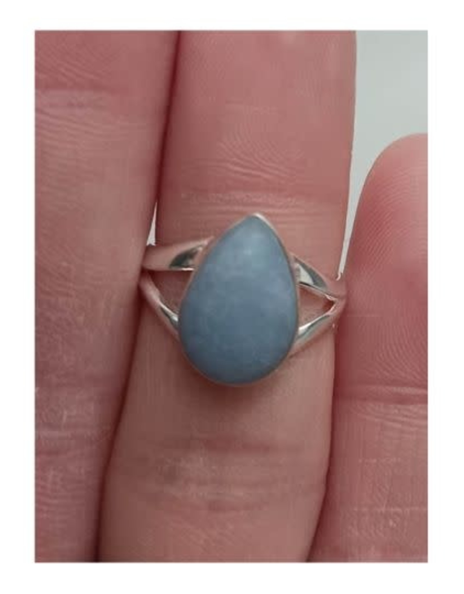 Angelite Ring  - Size 5 Sterling Silver