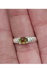 Peridot Ring - Size 9 Sterling Silver