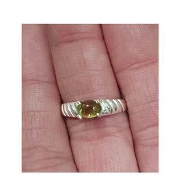 Peridot Ring - Size 9 Sterling Silver