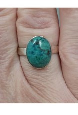Chrysocolla Ring  - Size 10 Sterling Silver