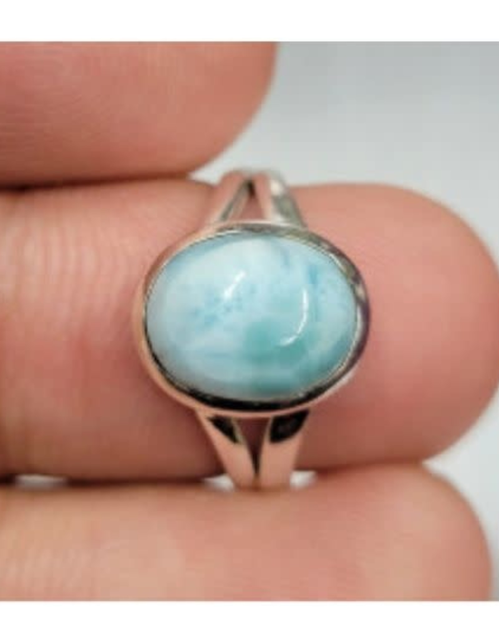 Larimar Ring D - Size 9 Sterling Silver