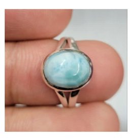 Larimar Ring D - Size 9 Sterling Silver