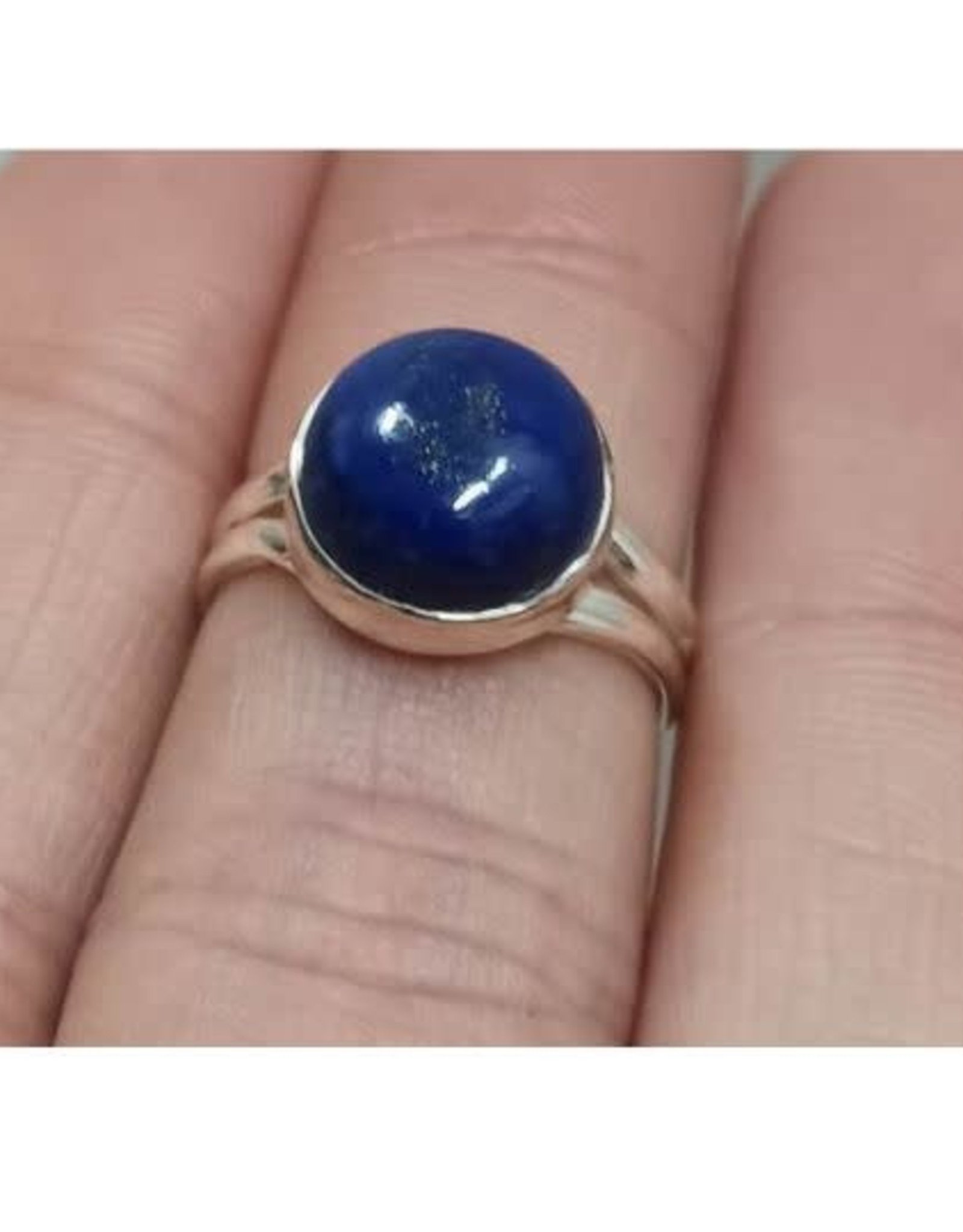 Lapis Lazuli Ring D - Size 7 Sterling Silver