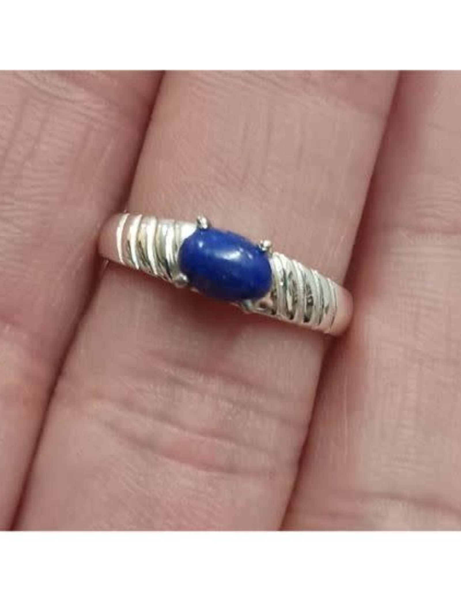 Lapis Lazuli Ring  A - Size 8 Sterling Silver