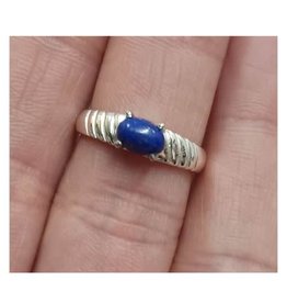 Lapis Lazuli Ring B - Size 9 Sterling Silver