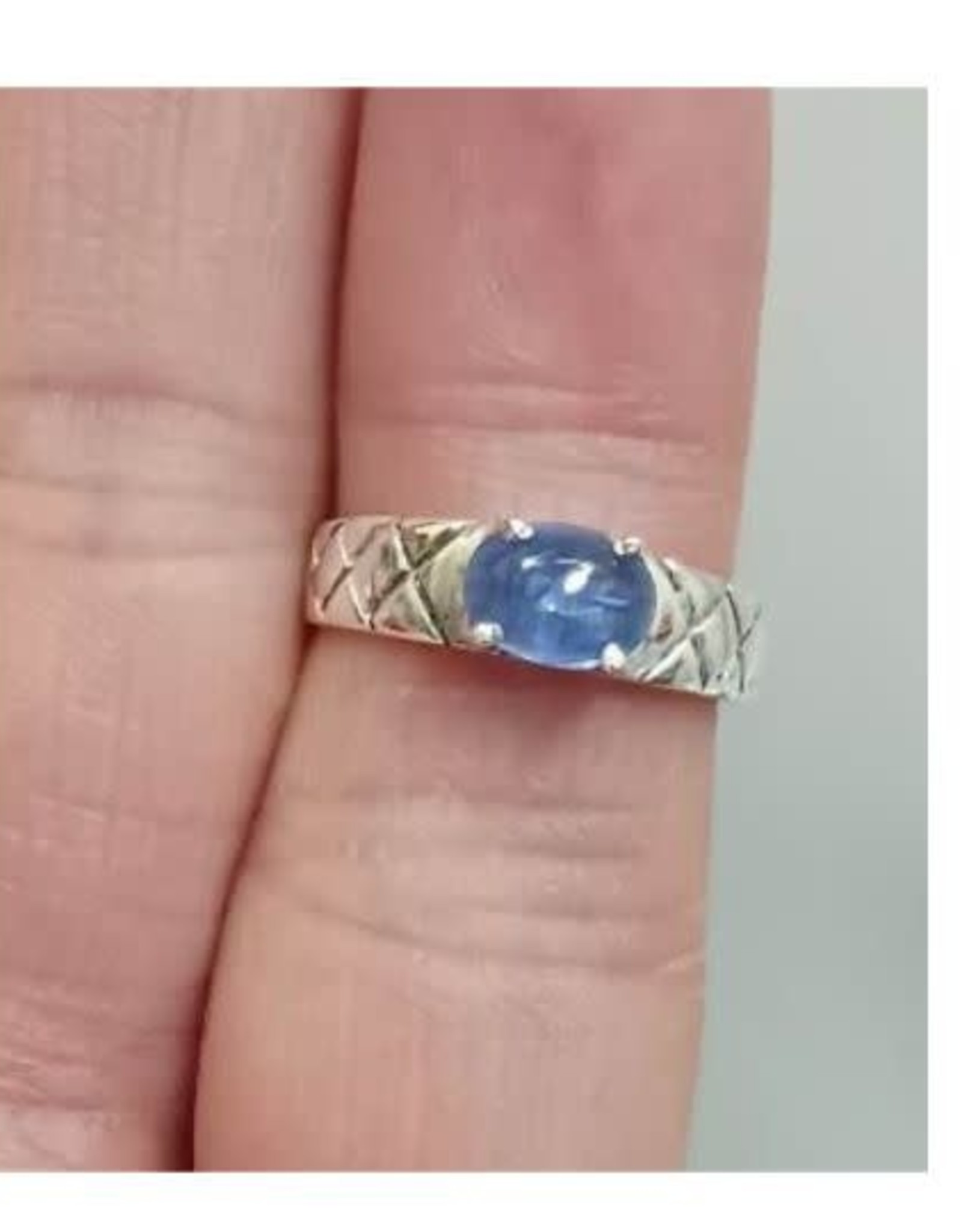 Blue Kyanite Ring A- Size 5 Sterling Silver