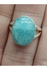 Amazonite Ring - Size 7 Sterling Silver
