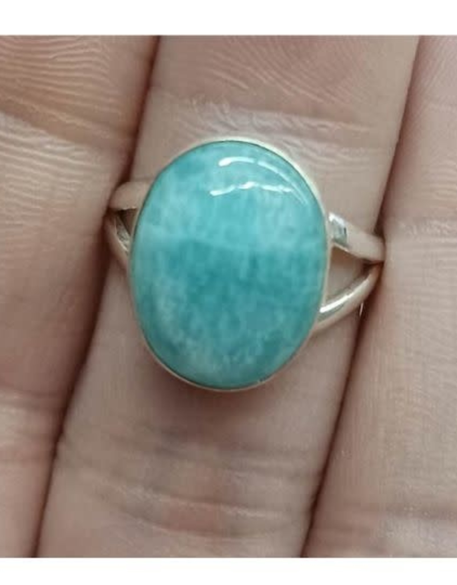 Amazonite Ring - Size 7 Sterling Silver