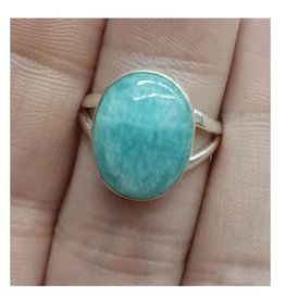 Amazonite Ring - Size 7 Sterling Silver