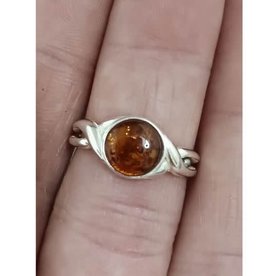 Baltic Amber Ring - Size 5 Sterling Silver