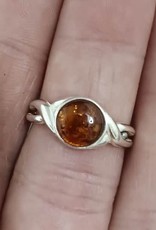 Baltic Amber Ring - Size 8 Sterling Silver
