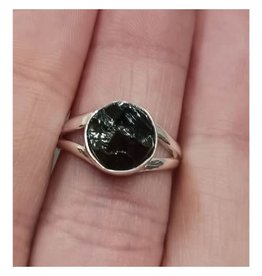 Shungite Ring B - Size 8 Sterling Silver
