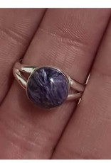 Charoite Ring - Size 8 Sterling Silver