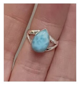 Larimar Ring F - Size 6 Sterling Silver