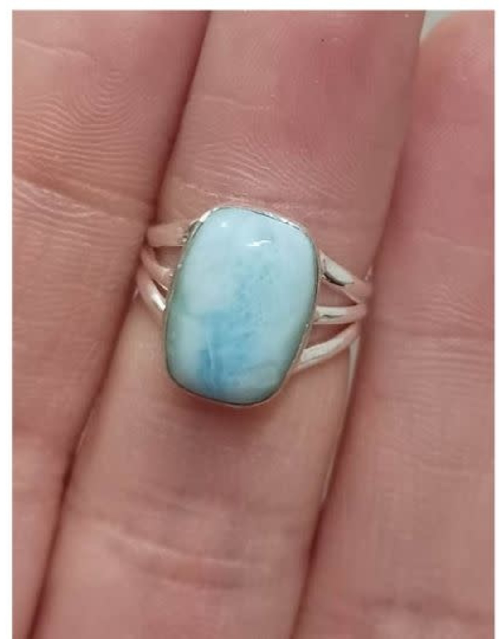 Larimar Ring G - Size 6 Sterling Silver