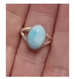 Larimar Ring E - Size 9 Sterling Silver