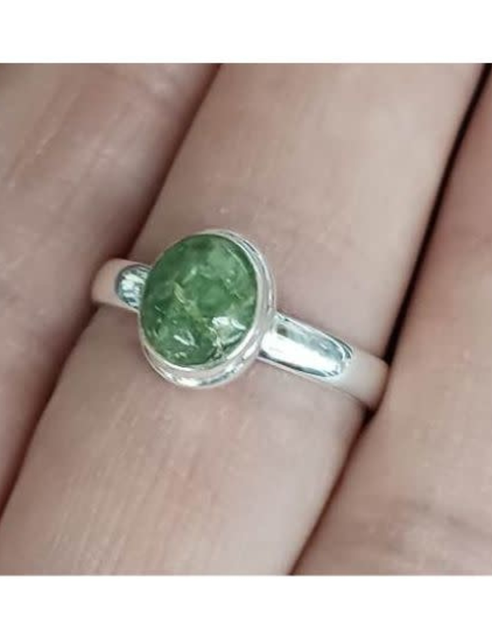 Emerald Ring A - Size 9 Sterling Silver