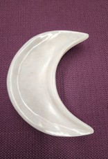 White Onyx Moon Dish  5"