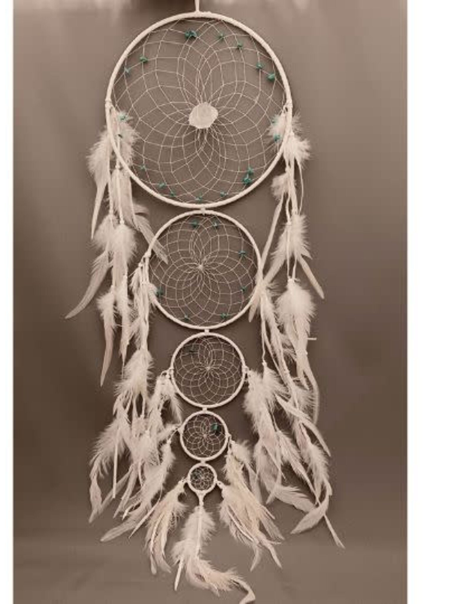 Monague Native Crafts Generations Dream Catcher White 9"