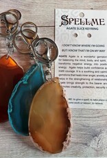Agate Slice Keychains - Spell Me