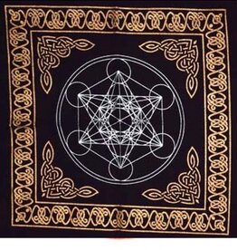 Metatron's Cube Altar Cloth - 18" * AS IS*