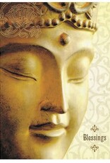 Amber Lotus Buddha Blessings- Greeting Card