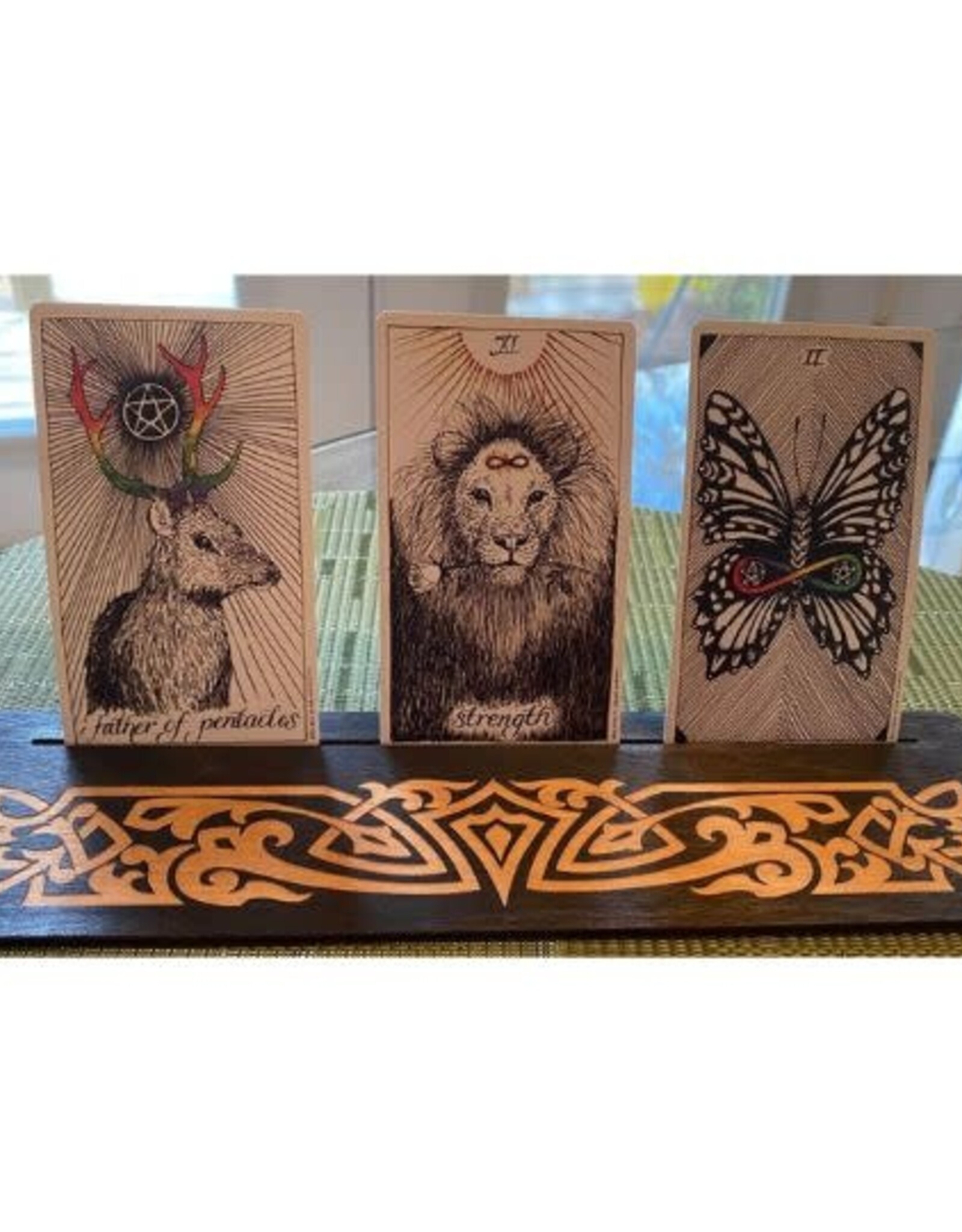 Wood Card Holder - Celtic Design