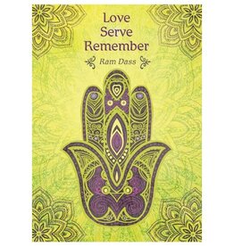 Amber Lotus Love Serve Remember - Greeting Card