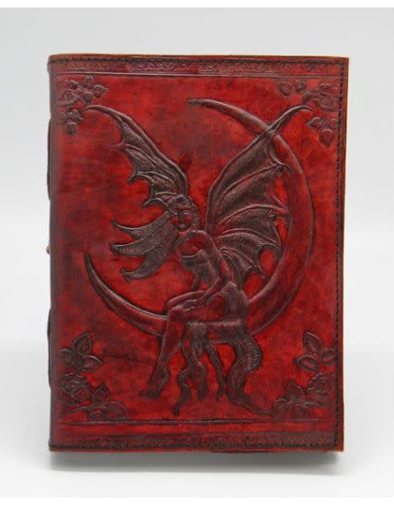 Fantasy Gifts Fairy on Moon 6" x 8" Leather Journal
