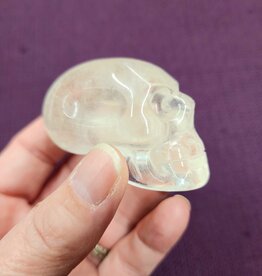 Clear Quartz Elongated Alien Skull 2.5"