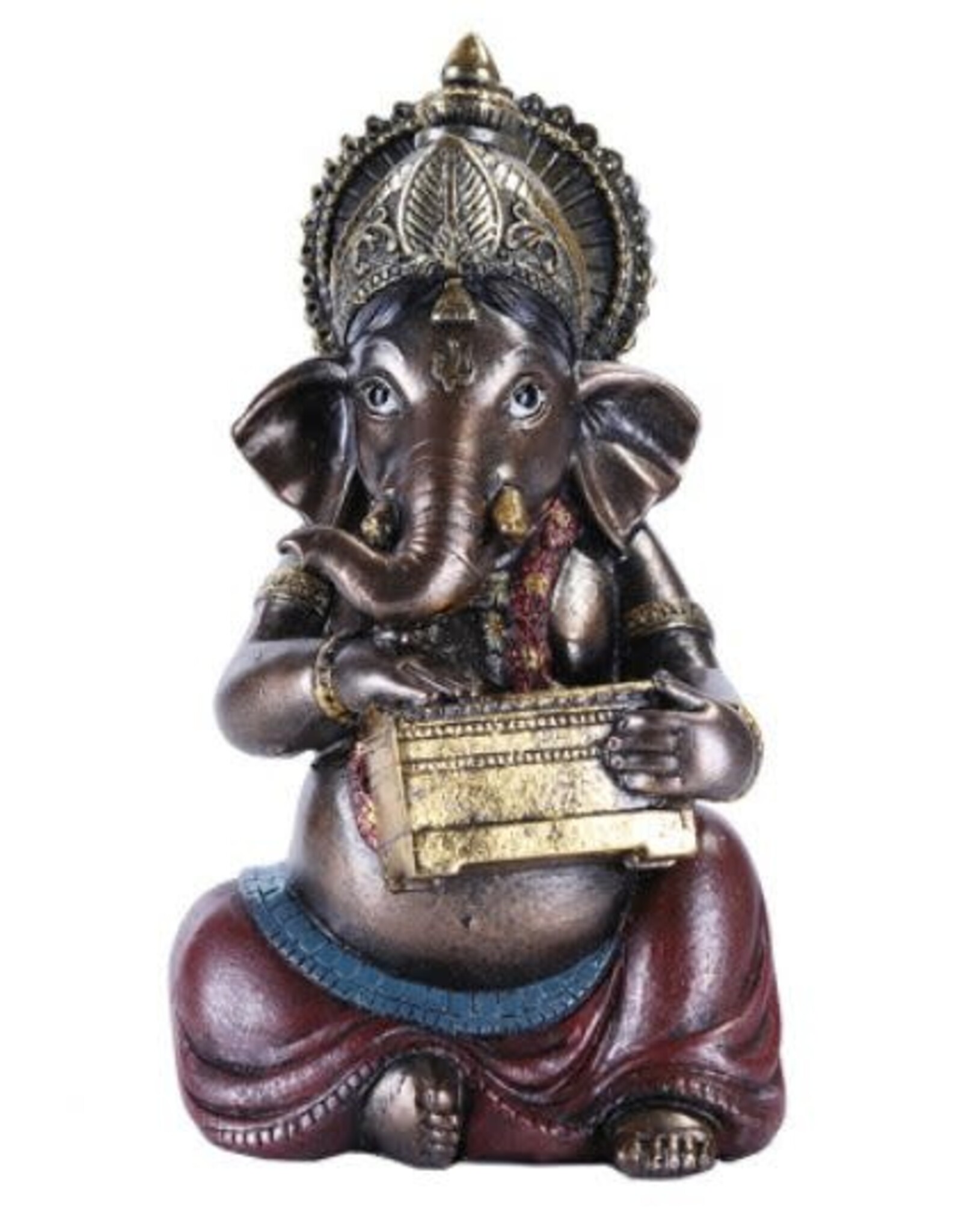Pacific Trading Ganesha Statue with instrument - 4" x 4" x 6 3/4