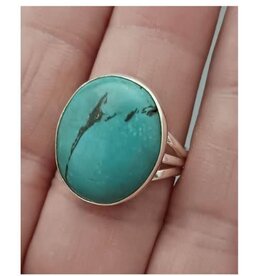 Turquoise Ring  A - Size 9 Sterling Silver